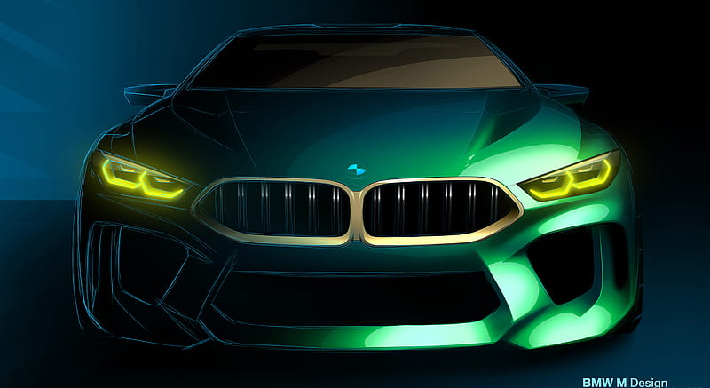 2018 BMW M8 Gran Coupe Concept - Design Sketch , car, HD wallpaper