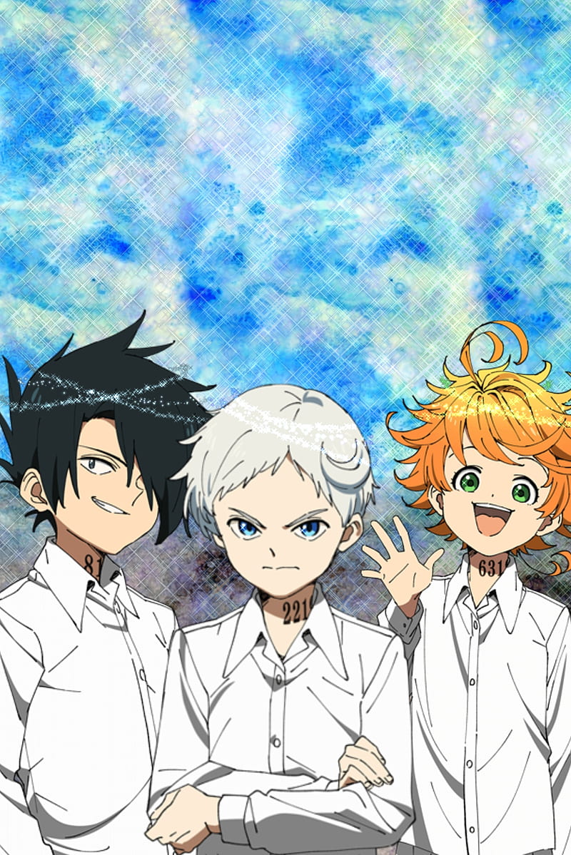 Ray Norman and Emma, anime, the promised neverland, HD phone wallpaper