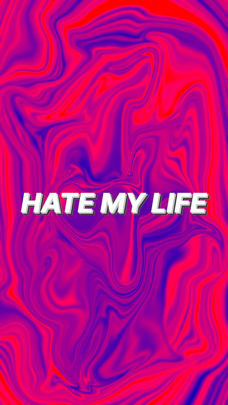 Hate my life, pink, soft, water, HD phone wallpaper