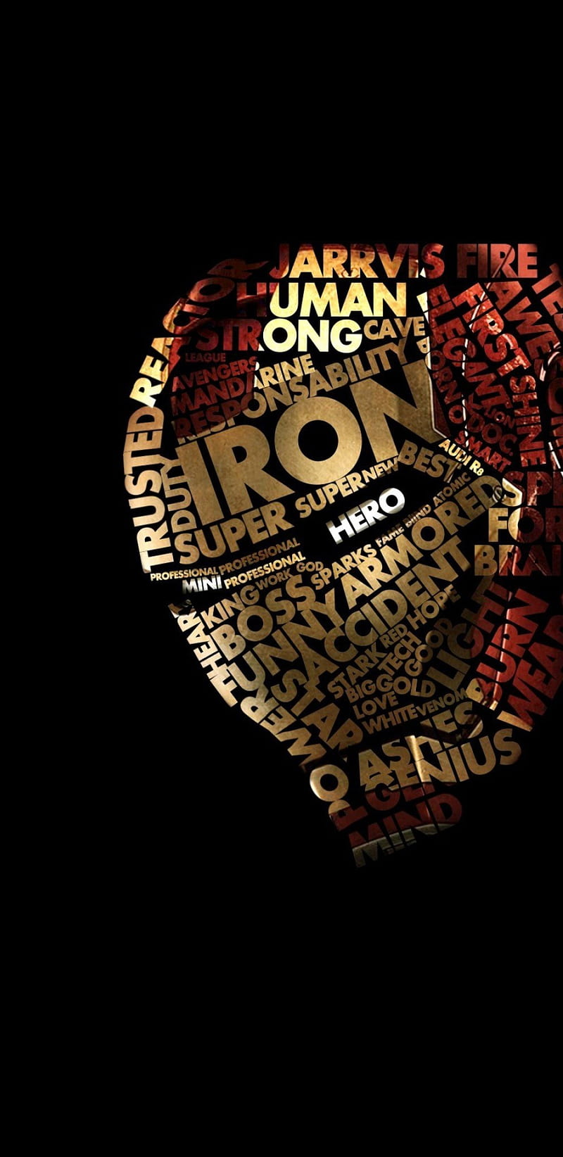 Iron Man, black, eyes, marvel, movie, red, white, words, yellow, HD phone  wallpaper | Peakpx