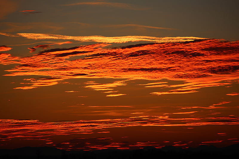Evening Red Sky Sunset, evening, nature, sunset, sky, HD wallpaper