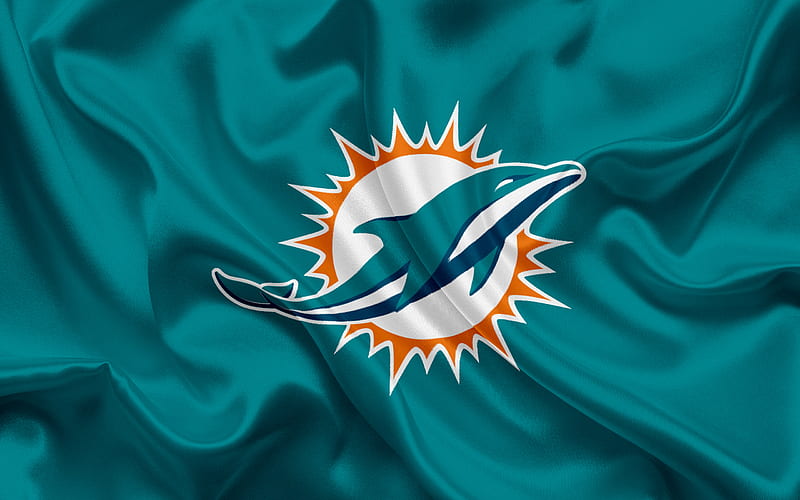 Miami Dolphins, American football, logo, emblem, National Football League, NFL, Florida, USA, HD wallpaper