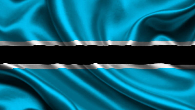 Botswana, satin, country, flag, HD wallpaper