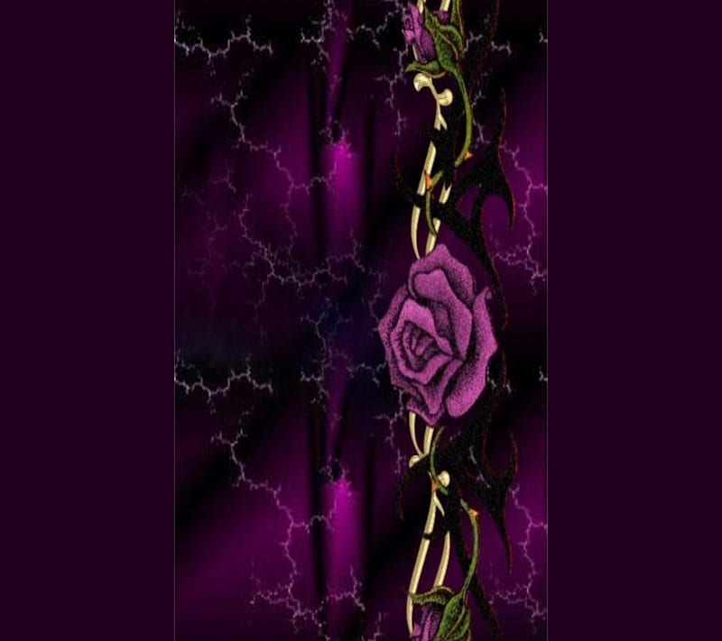purple design, art, cool, good, lovely, nice, pattern, rose, HD wallpaper