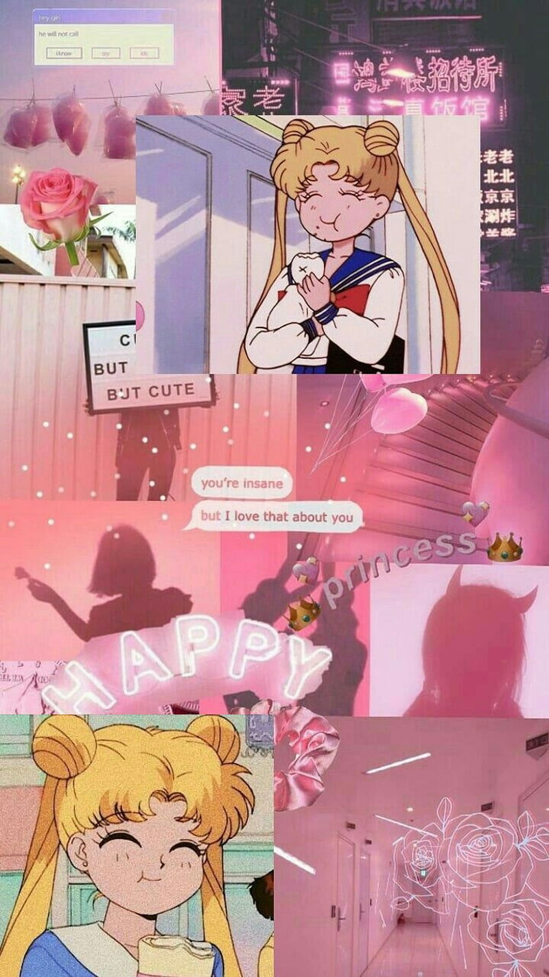 Sailor Moon, little, pink, HD phone wallpaper | Peakpx