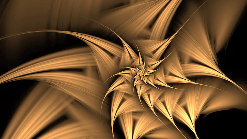 fractal, twisted, spiky, abstraction, digital, HD wallpaper