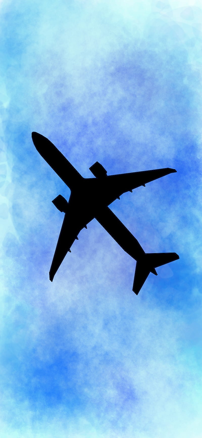 blue airplane, airplane, aviation, blue, blue and black, flight, flying, jet, plane, planes, travel, HD phone wallpaper