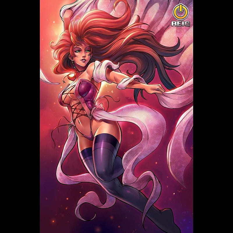 Mekania pretty art female redhead reiq red hair digital art