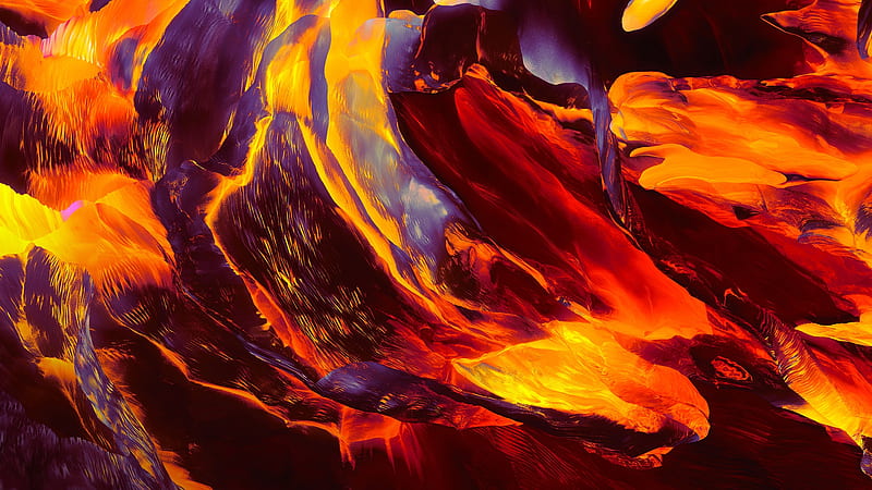 lava, flames, red, digital art, painting, Others, HD wallpaper