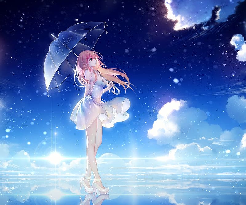 Anime, Girl, Umbrella, Long Hair, HD wallpaper | Peakpx