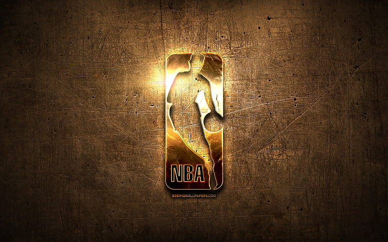 NBA golden logo, basketball leagues, artwork, National Basketball  Association, HD wallpaper | Peakpx