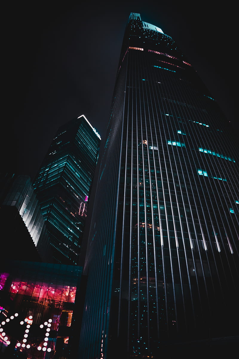 low-angle graphy of black high-rise building, HD phone wallpaper