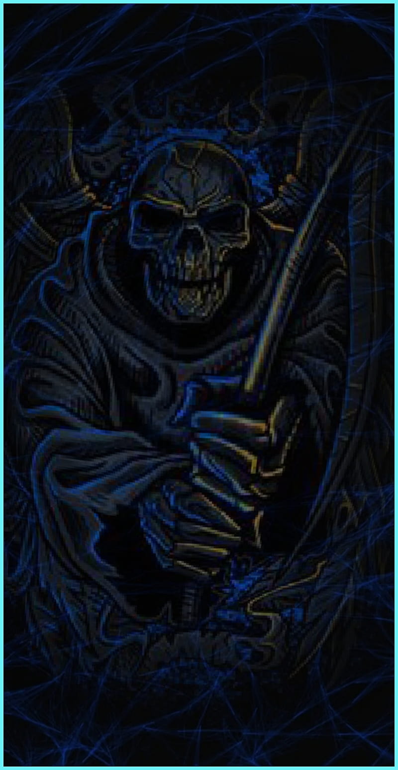 Blue Death Reaped Skull Hd Mobile Wallpaper Peakpx 0013