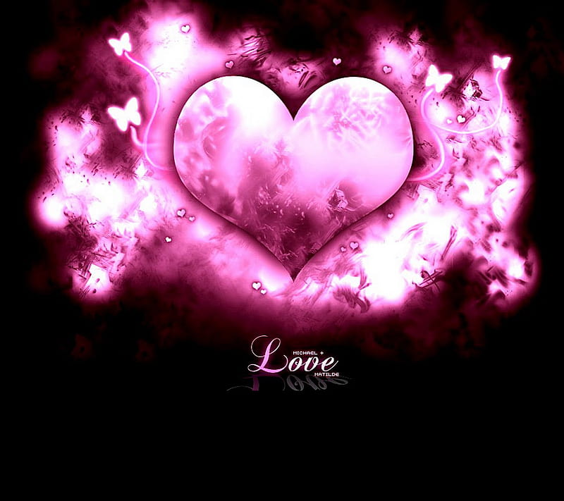 Love Heart, designer heart, glow, HD wallpaper
