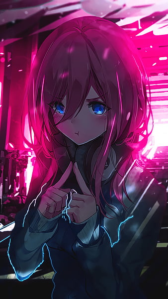 Papel de parede : 5 toubun no Hanayome, Meninas anime, cabelo longo, Peitos  grandes, vestido de casamento, Ruiva, fones de ouvido, boca aberta, olhos  azuis, pétalas de flores, Nakano Miku, Olhando para