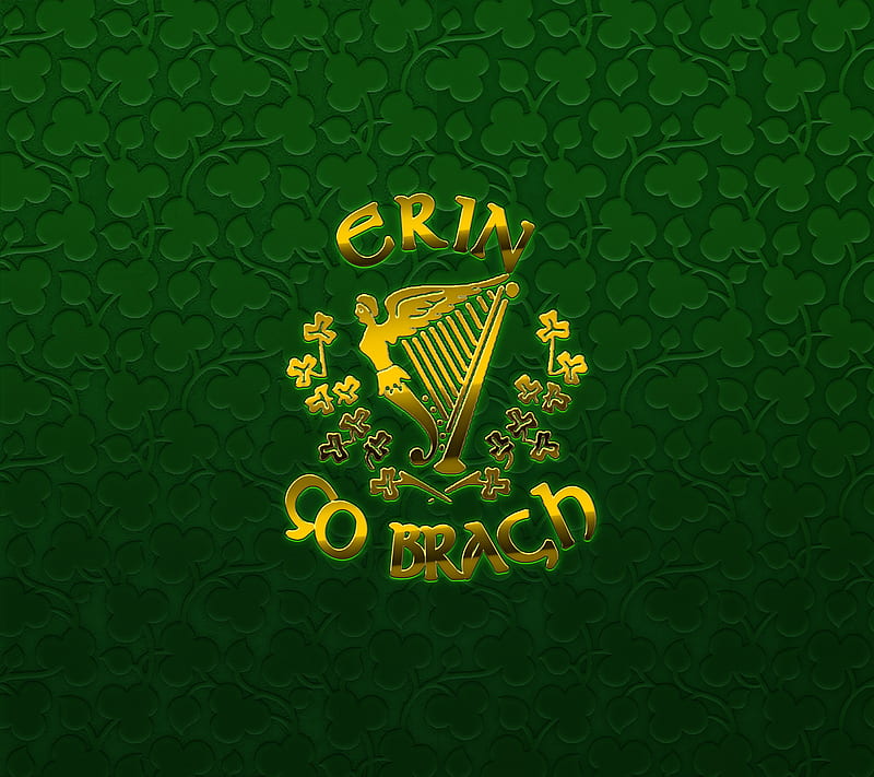 ERIN GO BRAGH, eire, flag, siempre, harp, ireland, irish, HD wallpaper