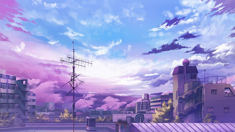 Anime City , anime, artist, artwork, digital-art, HD wallpaper
