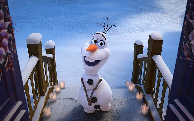 Olafs Frozen Adventure, 2017, winter, snow, 3d white snowman, HD wallpaper  | Peakpx