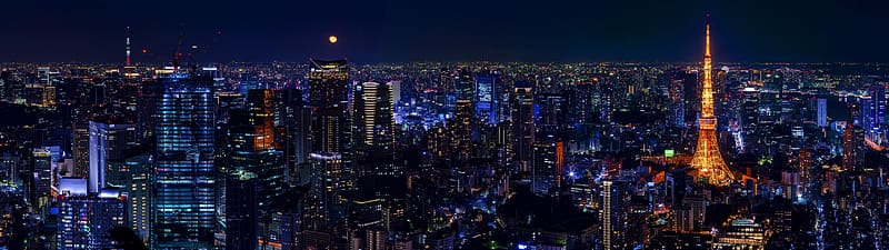 Cities, Night, City, Skyscraper, Building, Japan, Cityscape, Tokyo, , Tokyo Tower, HD wallpaper