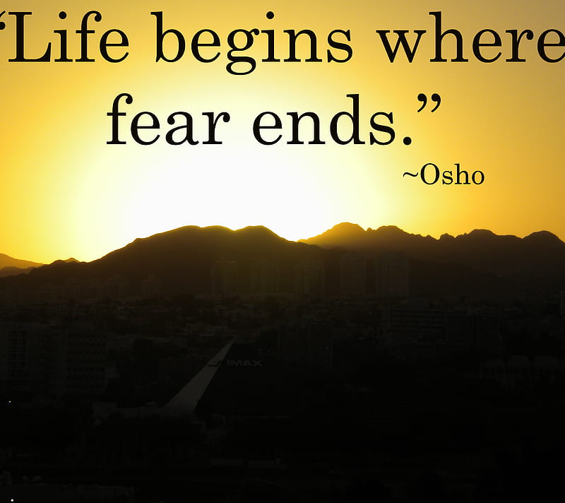 Life Begins, osho, quote, HD wallpaper