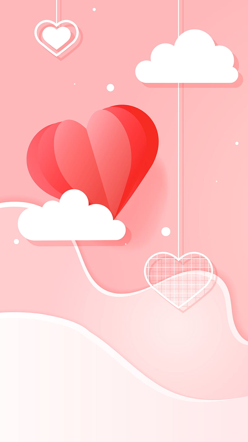 ♥ Love is in the AIR ♥, uwu, clouds, corazones, love day, pink, valentine,  valentine's, HD phone wallpaper | Peakpx