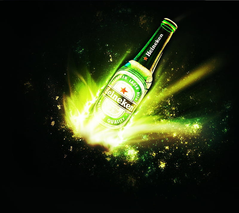 Heineken, abstract, beer, HD wallpaper