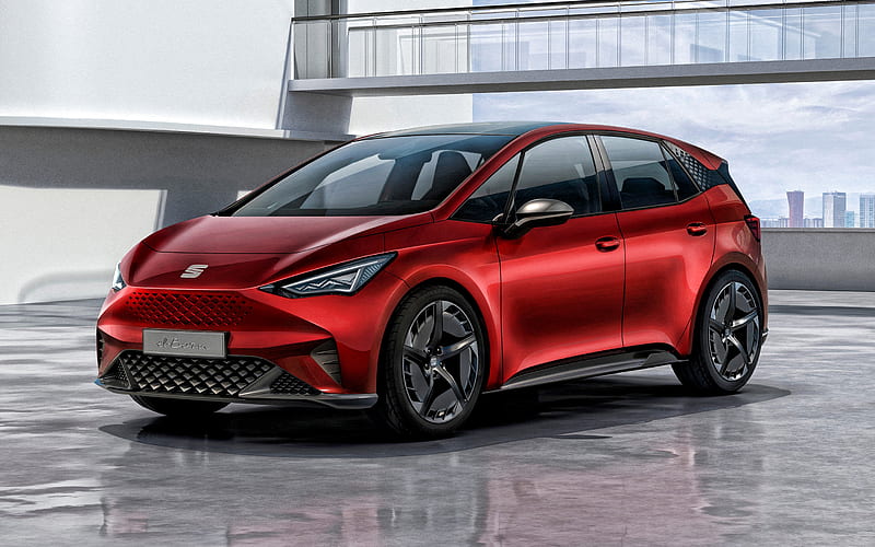 SEAT el-Born, 2020, exterior, front view, new red el-Born, spanish electric car, Seat, HD wallpaper