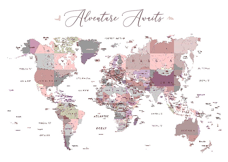 Aesthetic World Map, HD wallpaper