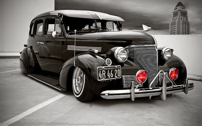 Retro Chevrolet Hot Rod, hot rod, car, black, chevy, custom, vintage, HD wallpaper