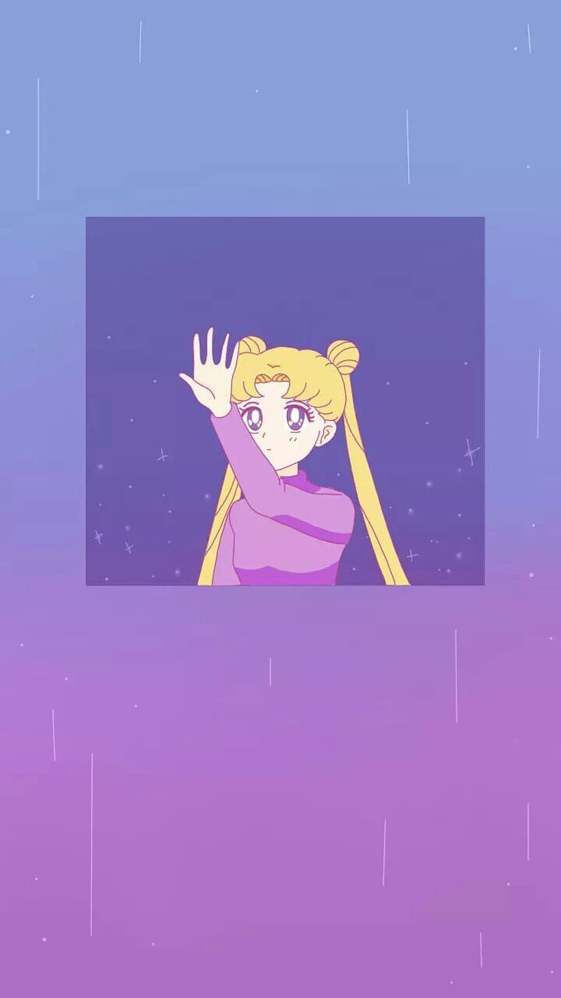 Sailor Moon, blue, purple, HD phone wallpaper