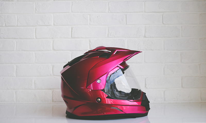 red full-face helmet, HD wallpaper