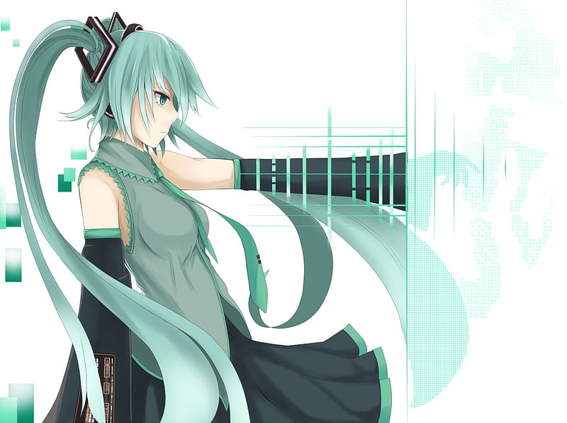 Hatsune Miku Pretty Cg Nice Anime Aqua Beauty Anime Girl Vocaloids Art Hd Wallpaper