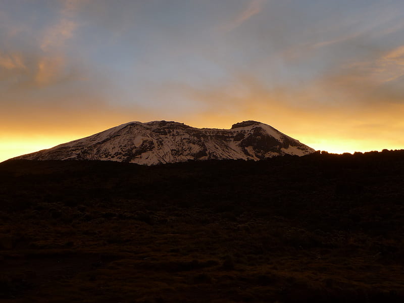 Sunrise Over Kilimanjaro, mountain, sun, kilimanjaro, africa, HD wallpaper