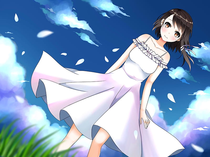 Kosaki Onodera, Kosaki, Brown Eyes, Anime, Onodera, Smile, White Dress,  Blushing, HD wallpaper | Peakpx