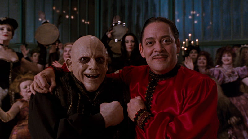 Movie, The Addams Family (1991), Gomez Addams, Uncle Fester, Raul Julia, Christopher Lloyd, HD wallpaper
