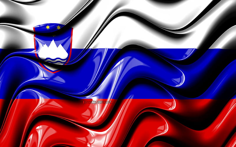 Slovenian flag Europe, national symbols, Flag of Slovenia, 3D art, Slovenia, European countries, Slovenia 3D flag, HD wallpaper