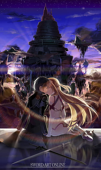 Asuna e Kirito Wallpaper Vermelho