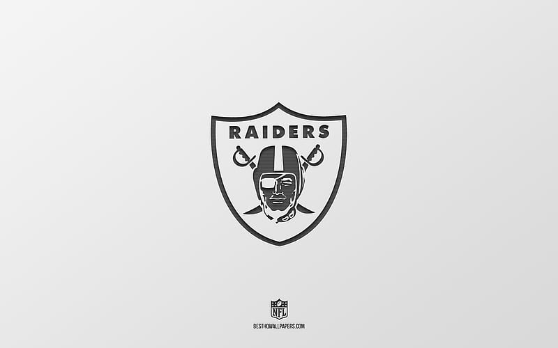 Las Vegas Raiders, white background, American football team, Las