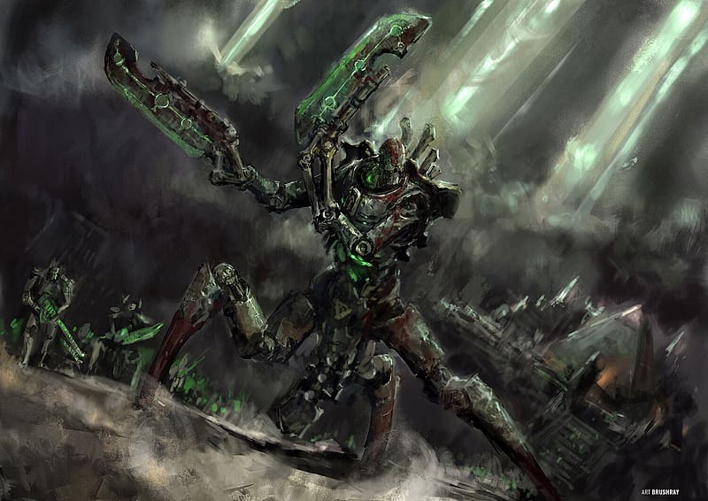 Warhammer 40K Necrons, video games, warhammer, necrons, warhammer 40k, 3d, HD wallpaper