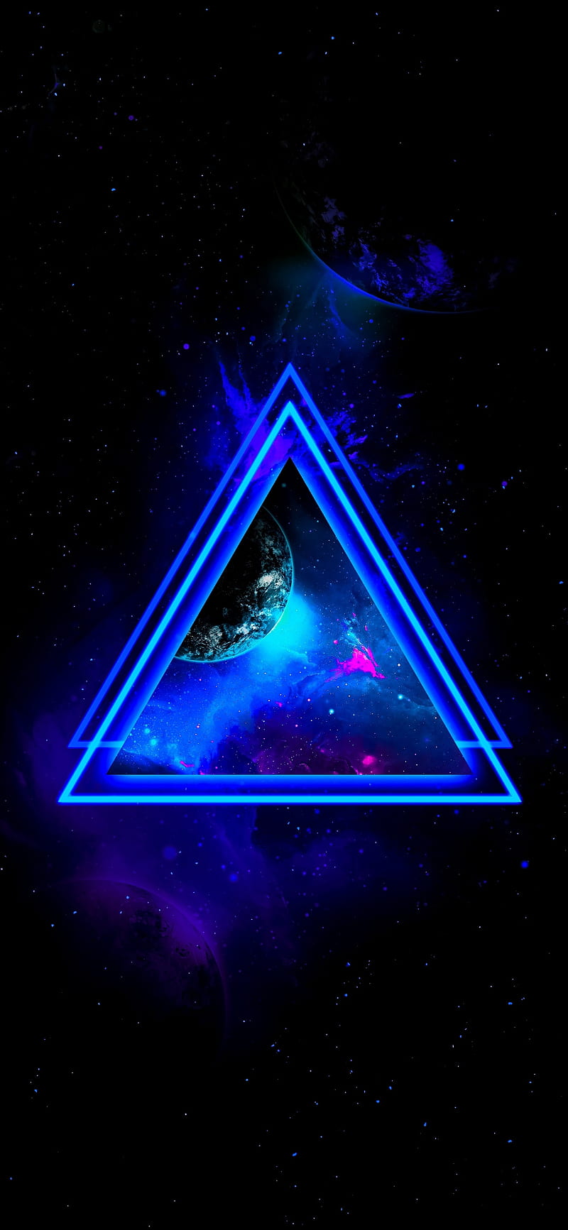 Amoled Biru, nebula, luar angkasa, dinding, wallpaper ponsel HD | piksel puncak