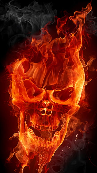 HD flaming skull wallpapers | Peakpx