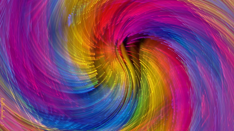 Fiber Optic Frenzy, orange, rose, golden, co11ie, yellow, swirls, swirly, green, pink, blue, HD wallpaper