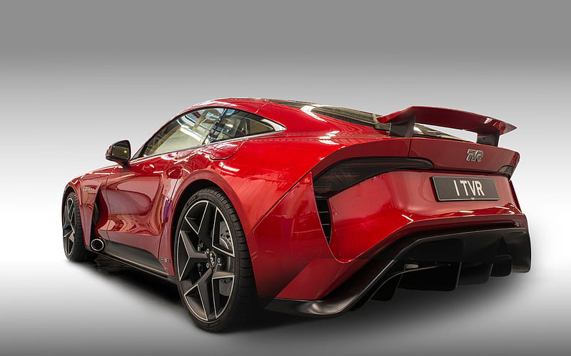TVR Griffith, 2018, rear view, red TVR, British sports car, TVR, HD wallpaper