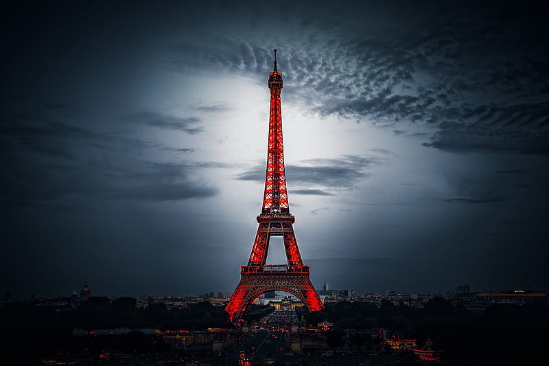 eiffel tower, paris, france, dark, graphy, City, HD wallpaper