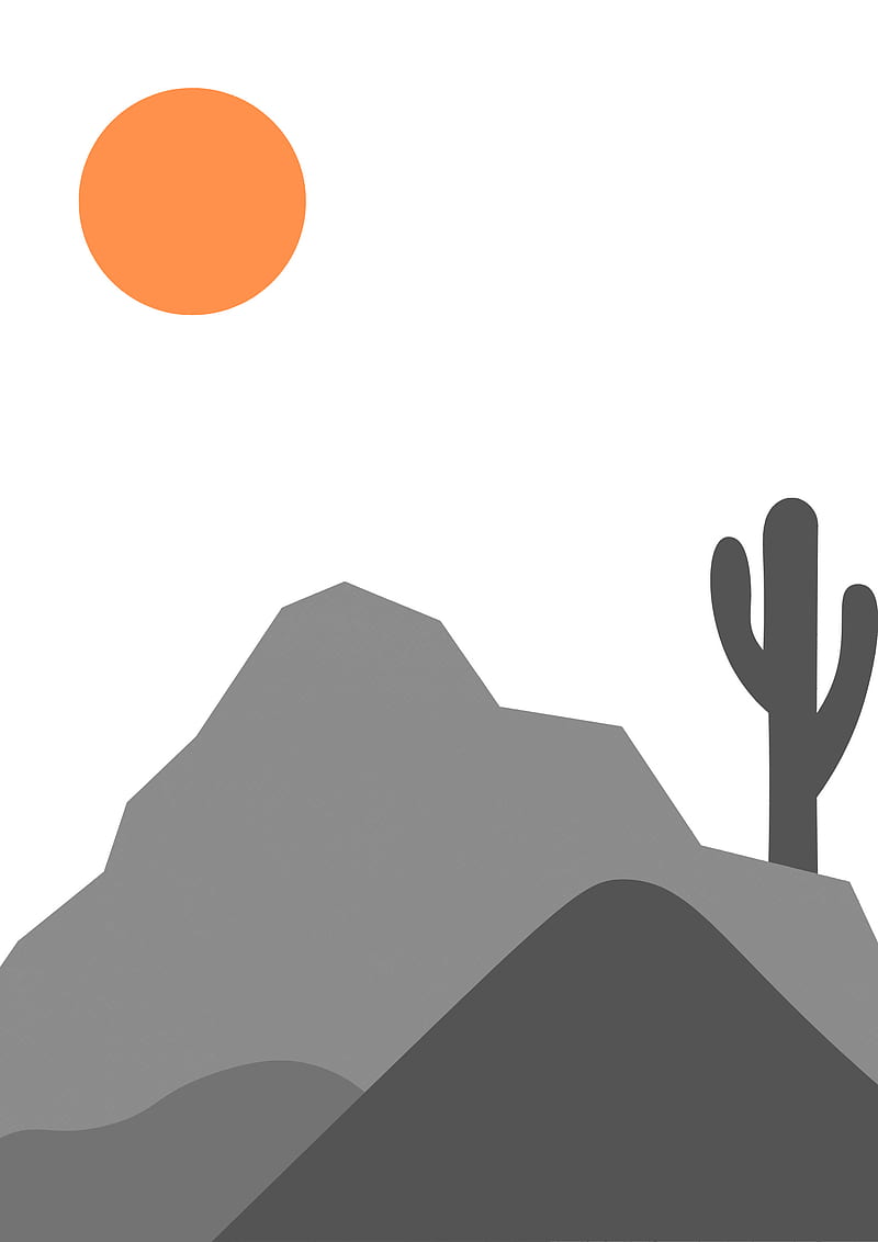 duvar kagidi, cactus, desert, dry, hill, mountain, sun, HD phone wallpaper