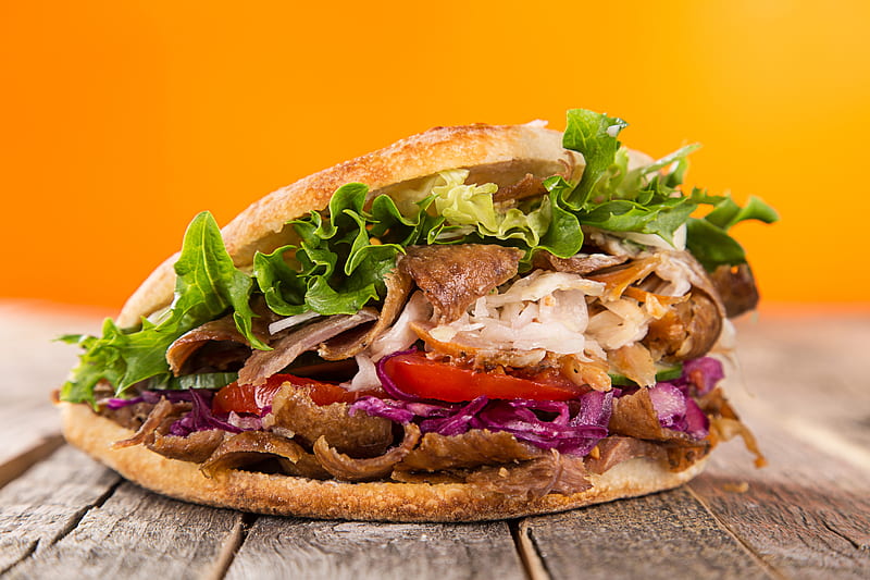 kebab food, eat, HD wallpaper