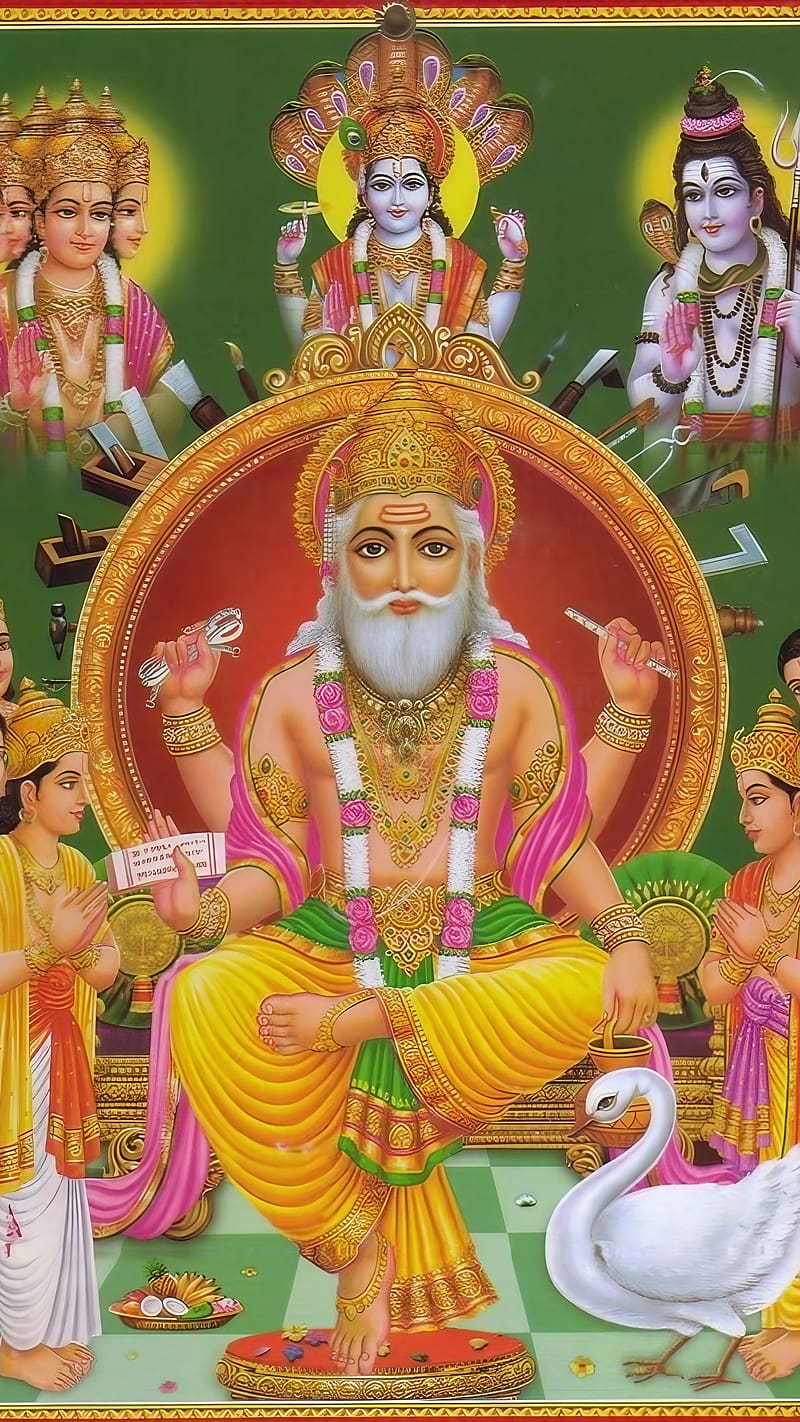 Vishwakarma Bhagwan Ke, god Vishwakarma Bhagwan, lord, god, bhakti, devtiona, HD phone wallpaper