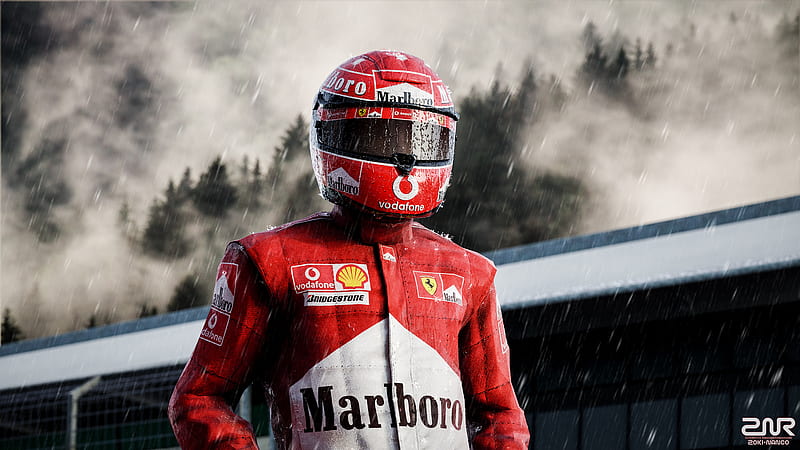 Ferrari Michael Schumacher, ferrari, carros, behance, f1, HD wallpaper