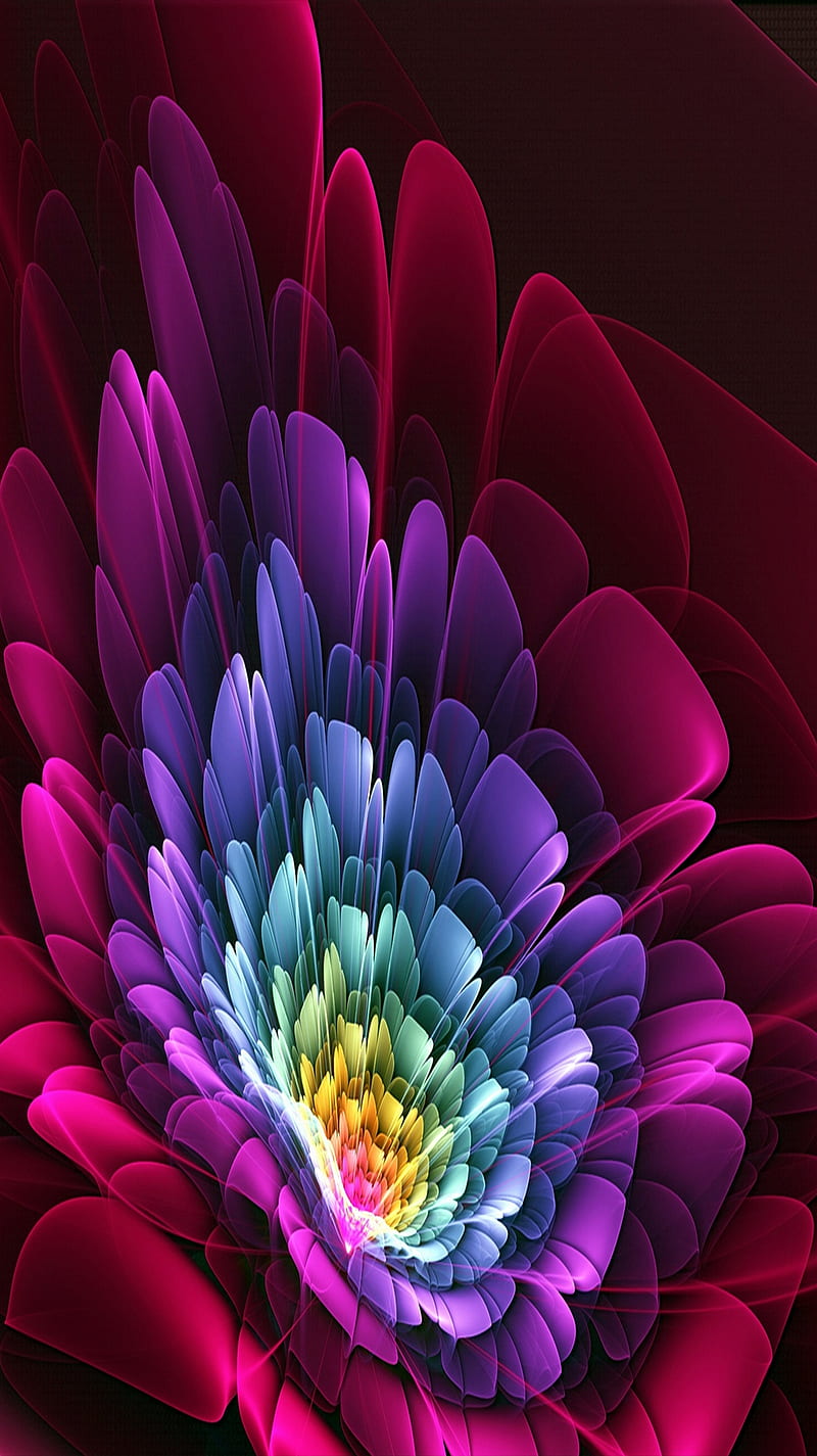 Abstract flower, bonito, colors, desenho, nice, purple, HD phone ...