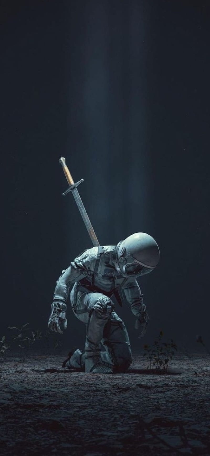 Sad, astronaut, beleive, sword, dark, , hope, life, space, HD phone  wallpaper | Peakpx